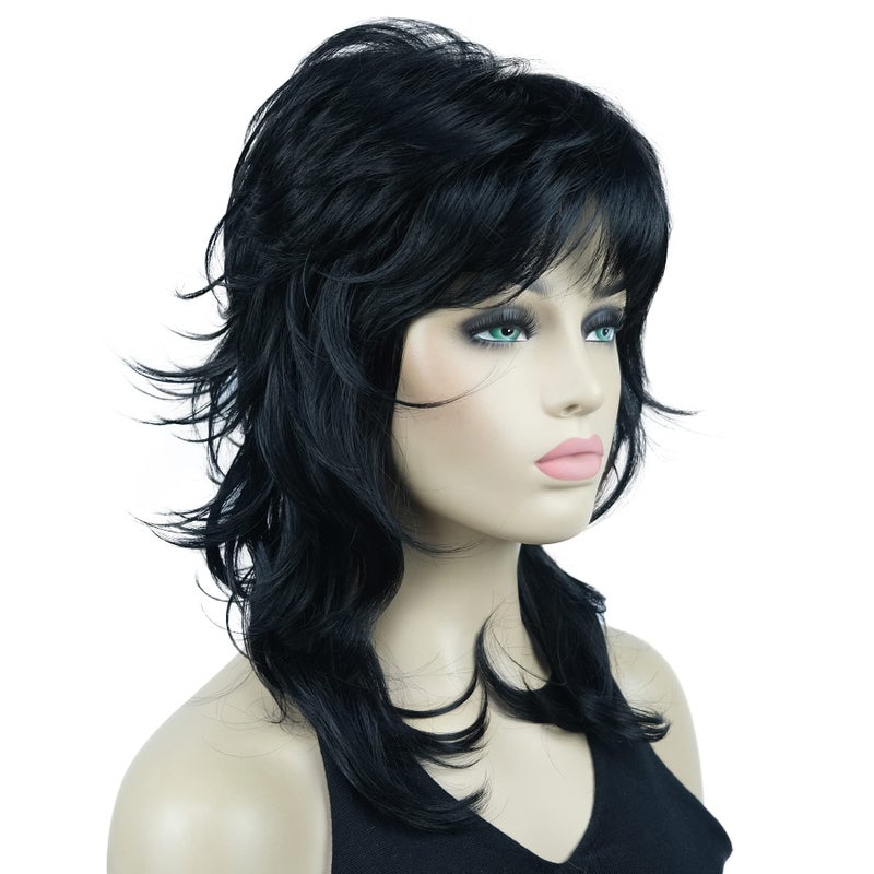 Lydell Long Soft Shaggy Layered Darkest Brown Wig Classic Cap Full Synthetic Wigs - Image 2